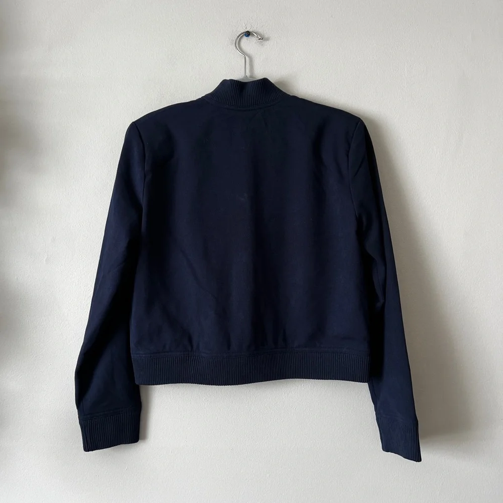 Jason Wu navy blue bomber jacket with pockets line new S - Picture 10 of 14